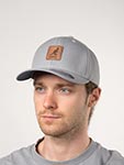 Бейсболка KANGOL арт. K5441 Leather Patch Flexfit Baseball (светло-серый)
